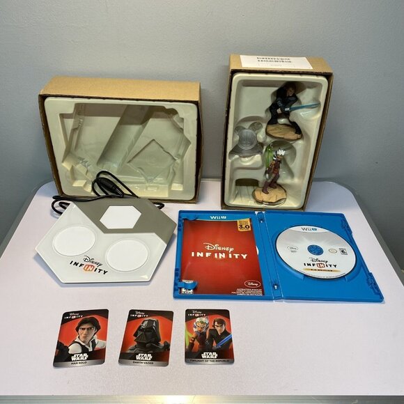 Star Wars Disney Infinity 3.0 Starter Pack Wii U + Hans Solo + Darth Vader Card - Picture 5 of 13